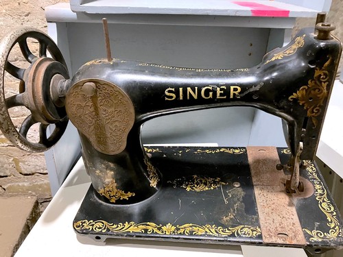 Alte singer nähmaschine - singer, deko