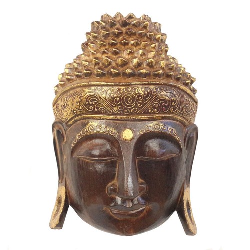 Buddha maske wandmaske holz - buddha,