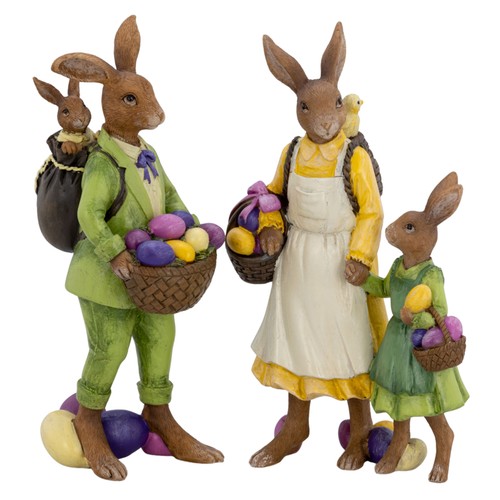 Deko hasen set - set, kunststein
