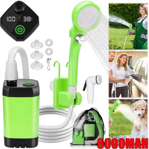 Tragbare campingdusche 6000mah - campingdusche,