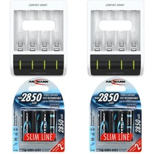Ansmann 2 Smart Chargers and 8