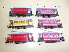 DDR/Ostzone:"6 x H0-Oldtimer-Strassenbahn, Plastik"...Topzustand