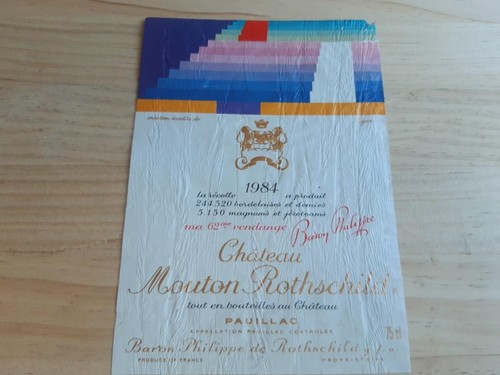 Weinetikett chateau mouton - weinetikett,
