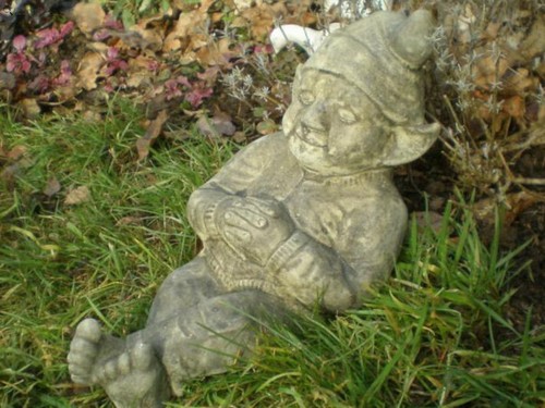 Steinfigur garten kobold - steinfigur,