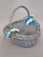 Weidenkorb mit Henkel, Blumenkorb, Dekokorb, Pilzekorb 33cm x 30cm h 33cm