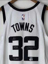 Karl-Anthony Towns "ALL NBA TEAM" unterschriebenes Jersey