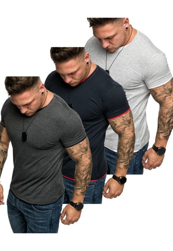 Herren 3er pack shirt doppel - 3er-pack, t-shirt