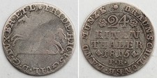 Braunschweig 1/24 Taler 1815 Billon Sachsenross