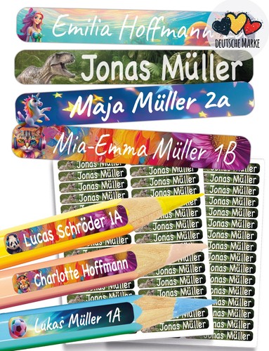 70stk namensaufkleber kinder - 70stk,
