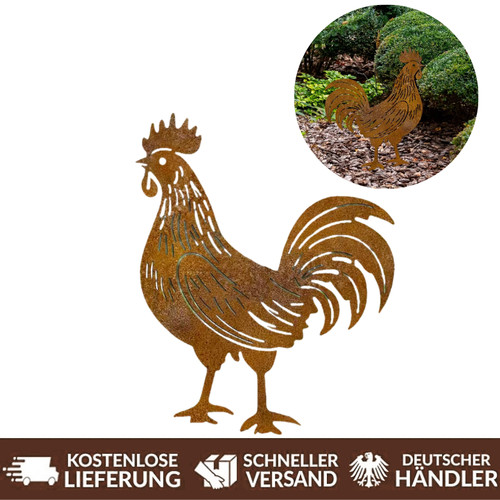 Rostiger hahn deko edelrost - rostiger,