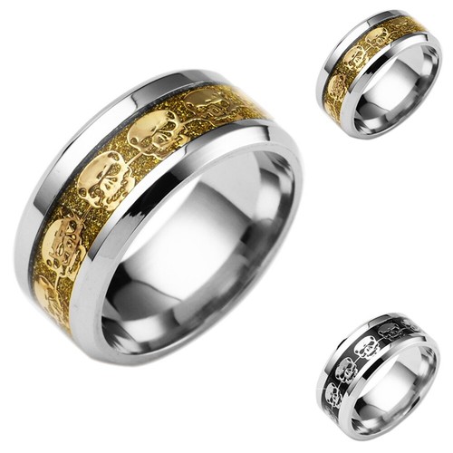 Edelstahlring mit totenkopf - edelstahlring,