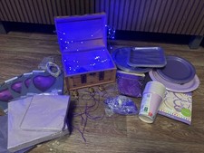 Nr. 128 Geburtstags-Set Lila - Truhe, Lichterkette, Luftballons, Deko u.v.m