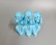 3 Affen KARLSRUHER MAJOLIKA