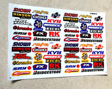 Aufkleberbogen mit verschiedenen Mini Stickern Race Motorsport Tuning