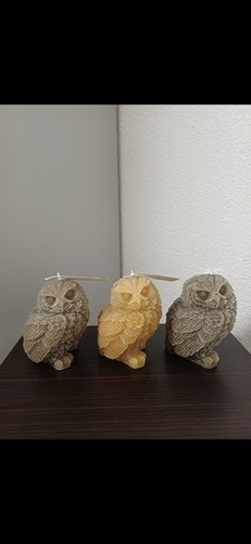 Kerze eulen farbe - eulen,