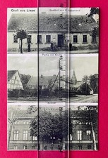 AK LIEPE bei Nennhausen um 1910 Gasthof von Haberland, Kirche, Gutshaus ( 164811