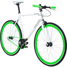 Galano Blade 28" Singlespeed Bike Erwachsene Fahrrad Fixie weiß/grün 53cm