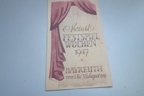 Prospekt bayreuth 1947 - prospekt, mozart