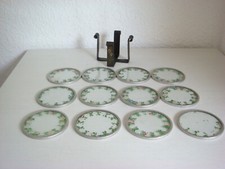12 Untersetzer Glasuntersetzer Glas Blei ∅7 cm Untersetzer Getränke Glas Vintage