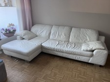 Couchgarnitur Leder Musterring Weiß