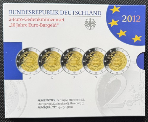 Eur gedenkmünzen satz 2012 - eur,