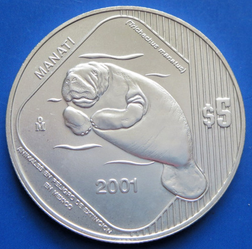 Mexico 1oz silber manati 2001 - silber,