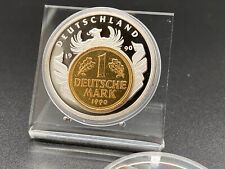 RAUB DER EUROPA - DEUTSCHLAND - 1 DM 1990 VERGOLDET - NEUSILBER - Ø 40mm - PP #1