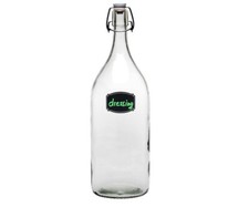 1 x 2 Liter XXL Glasflaschen mit Bügelverschluss Bügelflasche 2000ml Kreidetafel