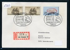 E5669) Reco-Brief 1983, RZ 282 Bremen 70e, SST Stapellauf Schnellboot S79 Wiesel