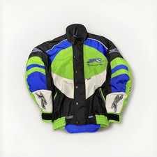 Oldtimer Motorrad Jacke RSR Kawasaki grün med