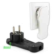 Schukostecker Flach Winkelstecker 230V Stromstecker Flachstecker Weiß Schwarz