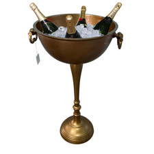 Großer bodenstehender großer Eimer im Used-Look Eis Champagner Weinkühler