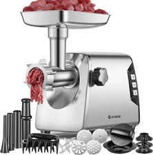 AAOBOSI Fleischwolf, 3 Geschwindigkeitsstufen Fleischwolf elektrisch 3000W