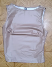 Leder Bluse Damen Beige Leder