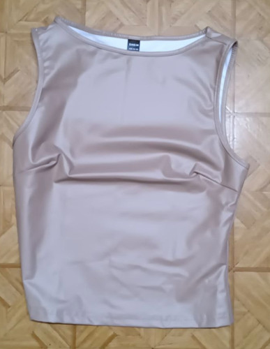 Leder bluse damen beige - beige,