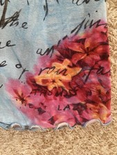 hübscher Minirock * Karibik * ZABAIONE * hellblau mit Pink und orange * Gr. M