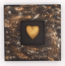 Herz gold Bild Muttertag Acryl