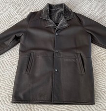 Herren Leder Jacke Mantel Gr