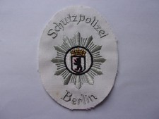 Ärmelabzeichen um 1960 Schutzpolizei Berlin weiß