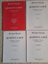 Noten, M. Haydn, Quartett A-Dur , Flöte, 2 Violinen, Cello / sehr guter Zustand