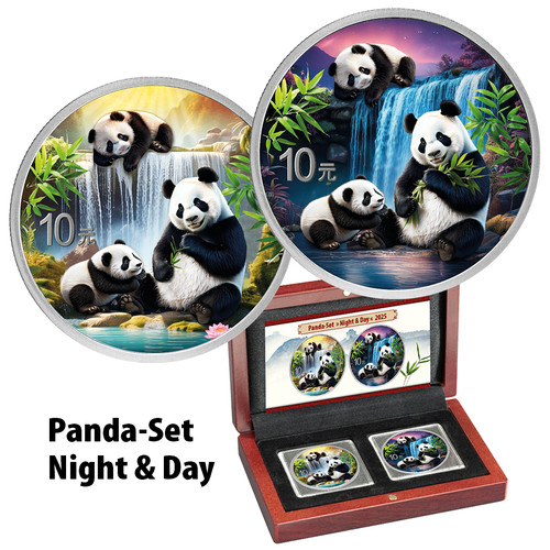 Silbermünzen panda night - silbermünzen,