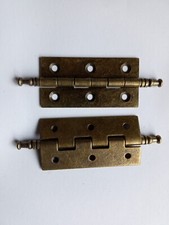 2 Stück Stilband Zierscharnier Möbelband Möbelscharnier Messing Patina 65 x 15mm