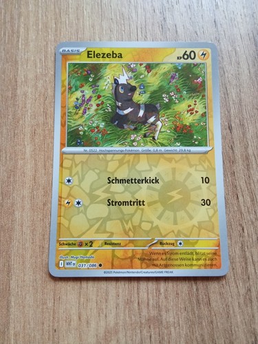 Pokemon karte elezeba reverse - karte,