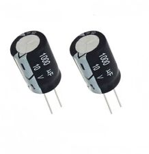 2x Elko radial 1000µF ( 1000uF ) 10V 105°C Elektrolytkondensator