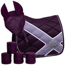 Schabracke Bandagen Fliegenhaube Eskadron SET Bicross Dressur Pad in lilac 