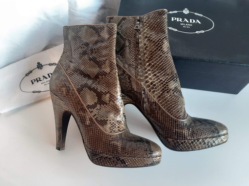 Prada python leder stiefel - python,