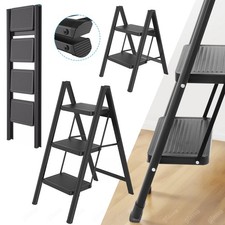 Aluminium-Klapptritt 2, 3 und 4 Stufen Klappleiter Klappbar Trittleiter Leiter