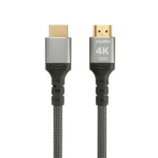 ProfiPatch HDMI Kabel 4K ethernet high speed 60Hz UHD 5m grau Goldkontakt Textil