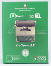 Italien 2020 - 5 Euro Gedenkmünze silber - Olivetti Lettera -  grün
