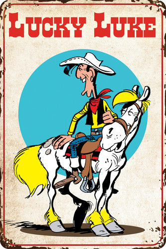 Lucky luke blechschild comic - blechschild,